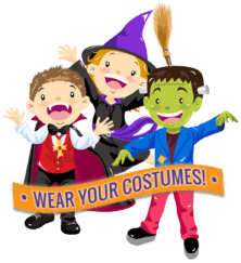 Halloween Candy Hunt costumes kid-friendly at the farm with animals Alley Pond Park