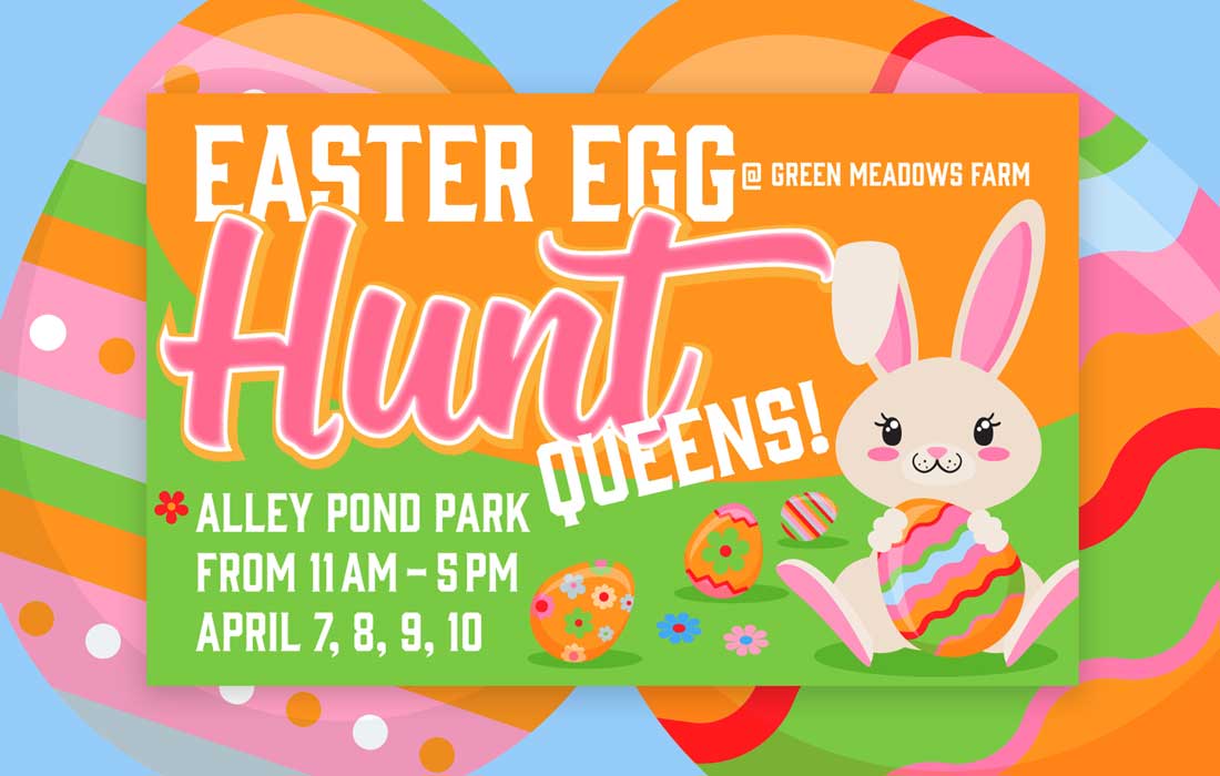 Green Meadow Farms Queens hosting Easter Egg Hunt at Alley Pond Park